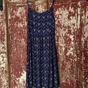 H&M Blue and White Sundress with Spaghetti Straps for Casual Wear